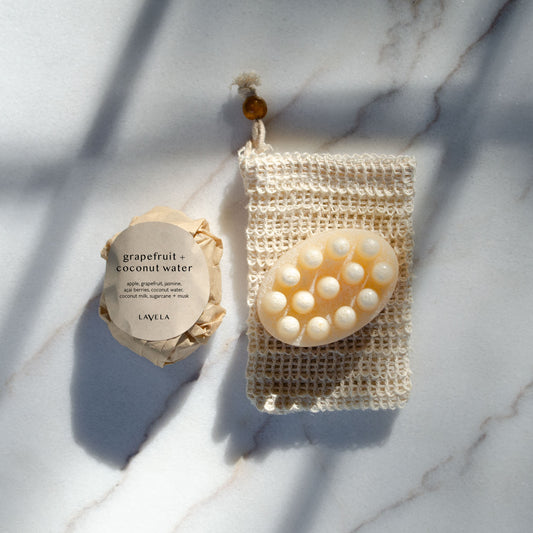 grapefruit + coconut water bar soap