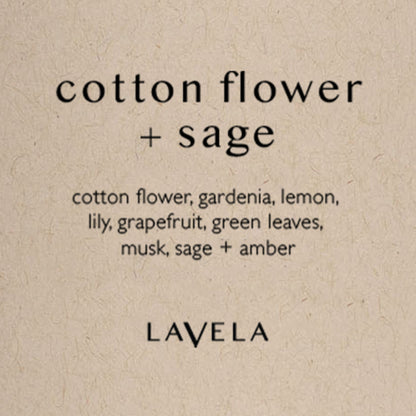 cotton flower + sage spray