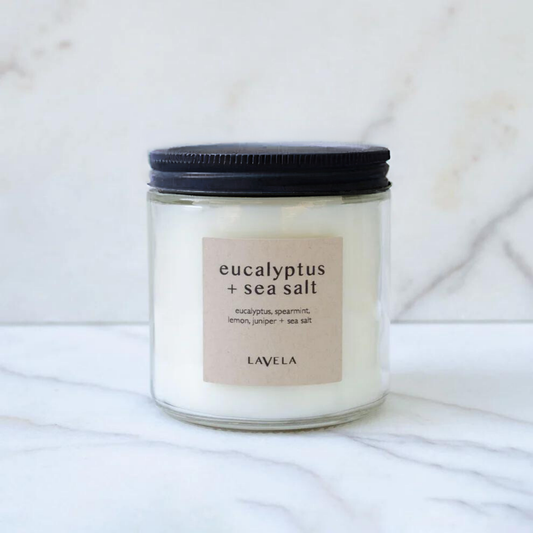 eucalyptus + sea salt candle